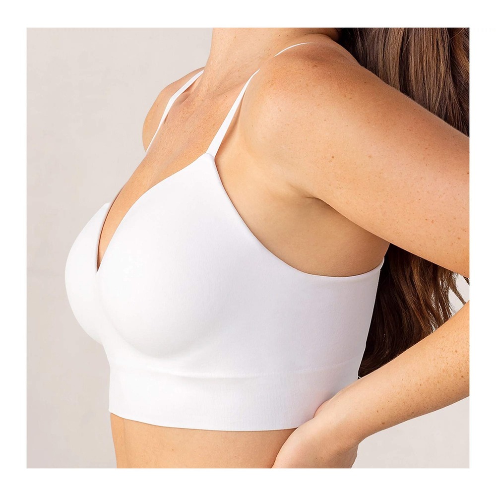 Shapermint Essentials Empower Contour Wireless‎ Bra White 4XL NWT